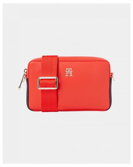 Tommy Hilfiger Red Th Essential Corp Camera Bag
