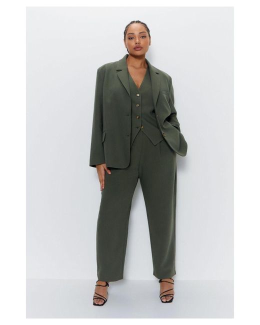 Warehouse Green Plus Tailored Single Breasted Blazer