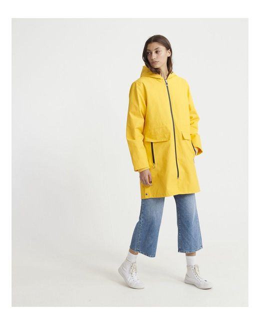 Superdry Yellow Hydrotech Waterproof Mac Jacket