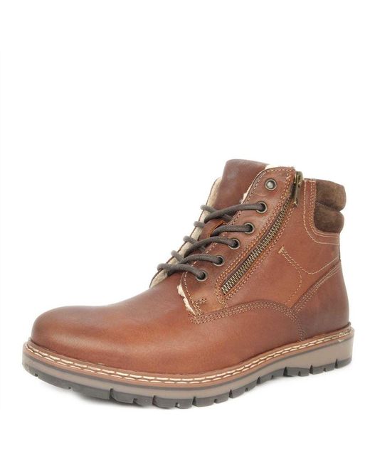 Red Tape Brown Sawston Zip Leather for men