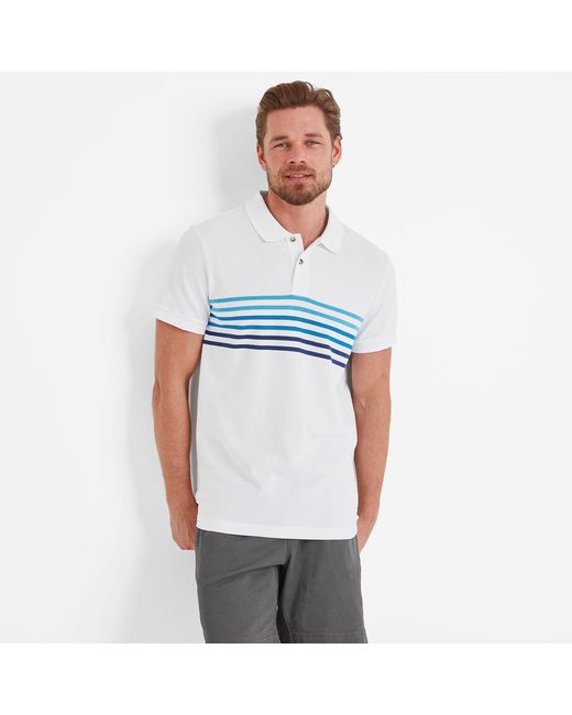 TOG24 White Bolton Polo Shirt Optic Cotton for men