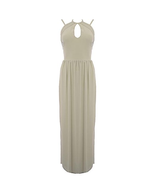 TFNC London Natural Bridesmaid Strappy Back Halter Neck Dress