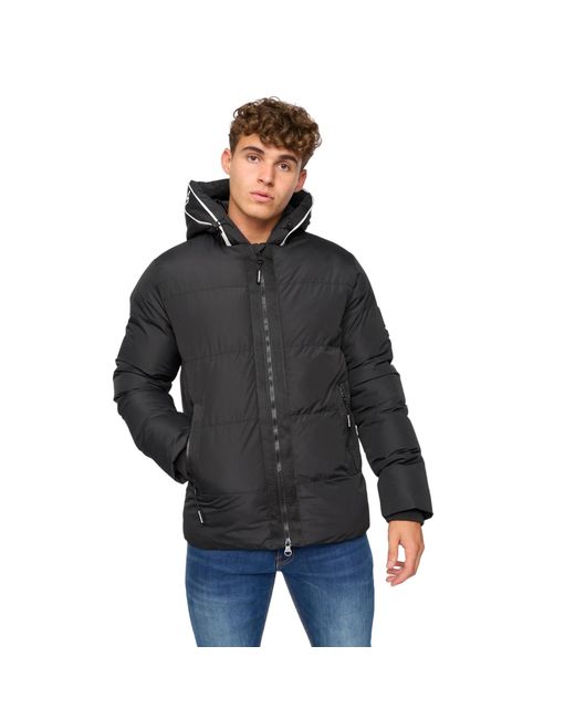 Crosshatch Black Sandbox Hooded Jacket for men
