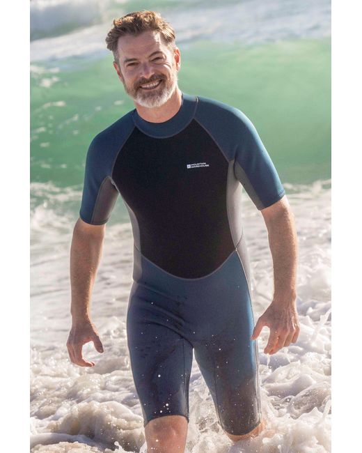 Mountain Warehouse Green Shorty Wetsuit With Easy Glide Zip Fastening Swimwear for men