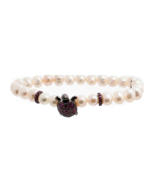 Lancaster Black Jla-Br-Turtle-5-Wh Ladies Bracelet