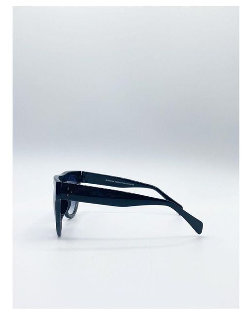 SVNX White Visor Sunglasses With Frame And Ombre Lenses