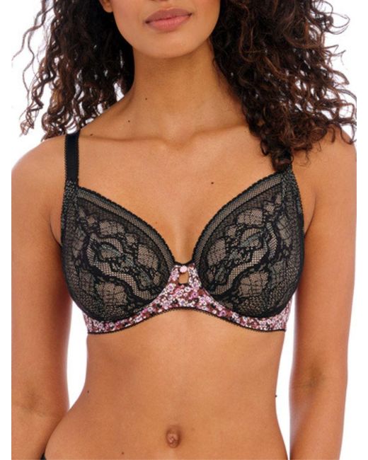 Freya Black Infinity Fields Plunge Bra