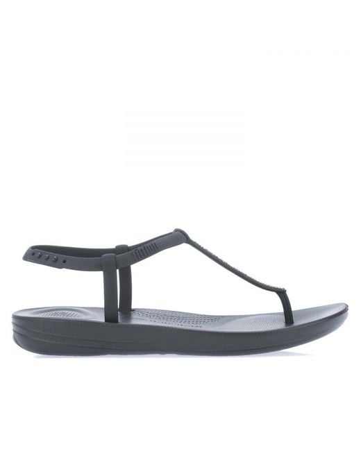 Fitflop Brown Womenss Fit Flop Iqushion Splash Sparkle Back Strap Sandals