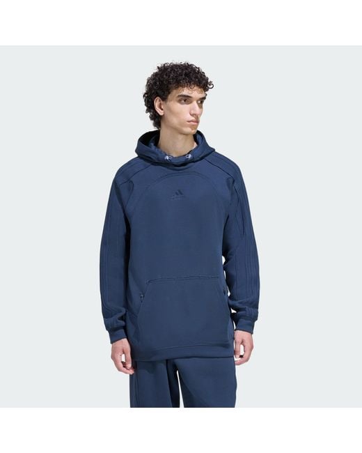 Adidas Originals Blue Spacer Cutline Hoodie for men