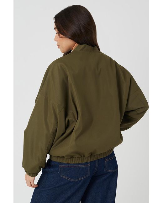 Brave Soul Green Short Bomber Jacket