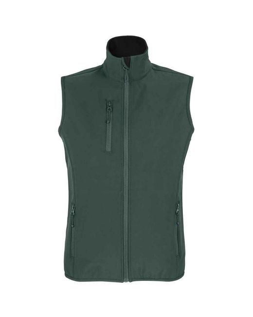 Sol's Green Ladies Falcon Softshell Recycled Body Warmer (Forest)