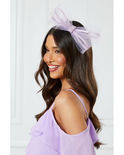 Quiz Black Bow Trim Headband Fascinator