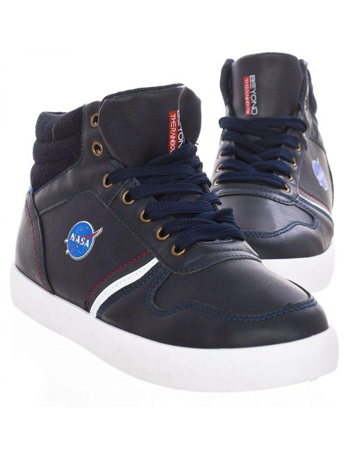 NASA Blue Csk5 High Style Lace-Up Sports Shoes for men