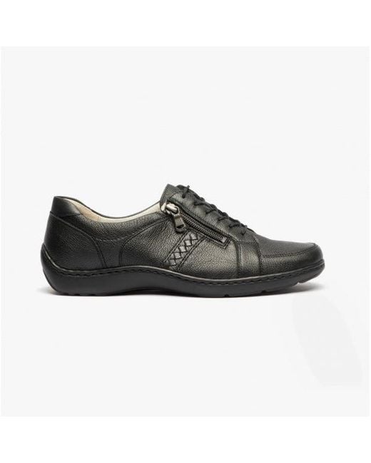 Waldläufer Black Henni 496054 Ladies Leather Shoes