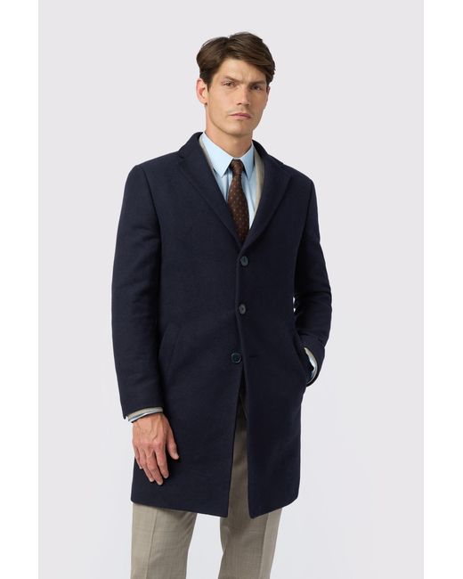 Alexandre Silver Label Blue Of England Cashmere Blend Overcoat for men