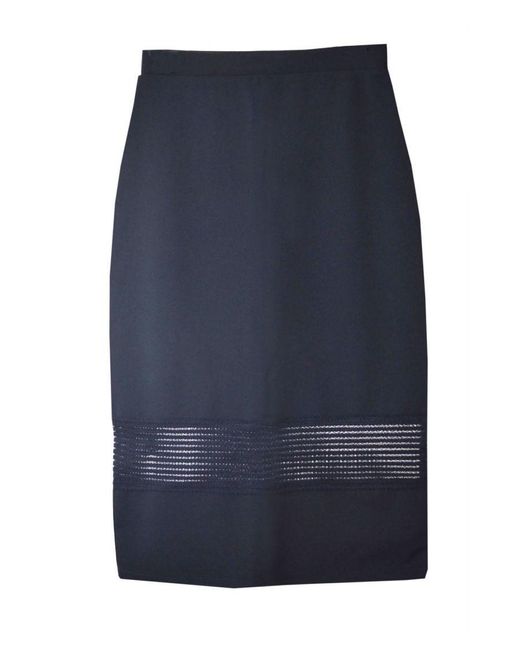 Miss Selfridge Black Lace Inset Bodycon Skirt
