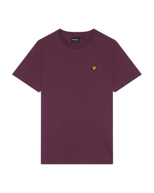 Lyle & Scott Purple And Plain T-Shirt for men