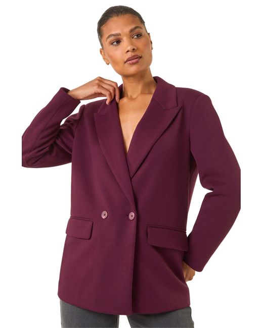 Roman Purple Premium Stretch Ponte Blazer