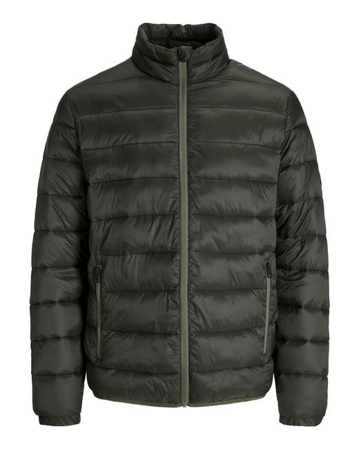 Jack & Jones Green Puffer Jacket With Quilted Design for men