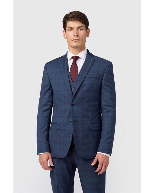 Ted Baker Blue Single Breasted Two Button Slim Fit Suit Jacket for men