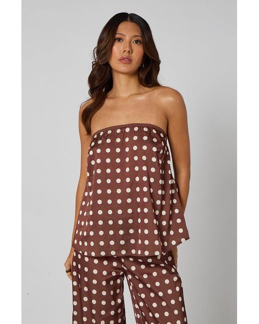 Urban Bliss Red Spot Bow Back Top