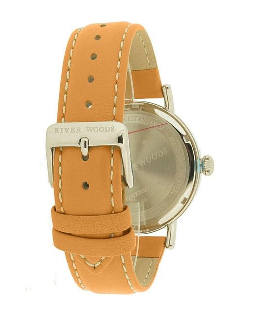 River Woods Black Sacramento Watch Rw420020 Leather for men