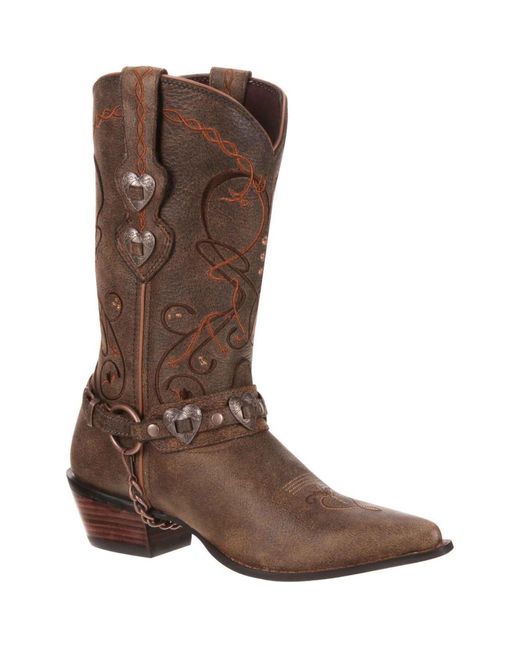 Durango Brown Crush Heartbreaker Leather Dusk To Dawn Boots for men