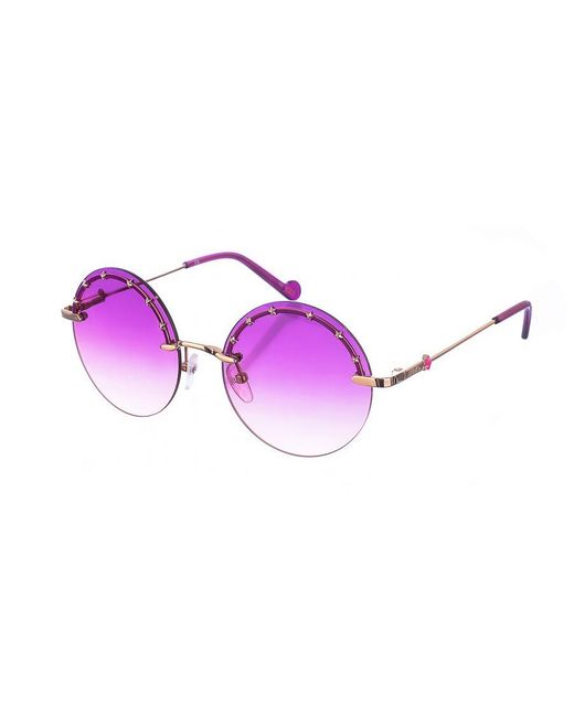 Liu Jo Purple Metal Sunglasses With Circular Shape Lj3100S