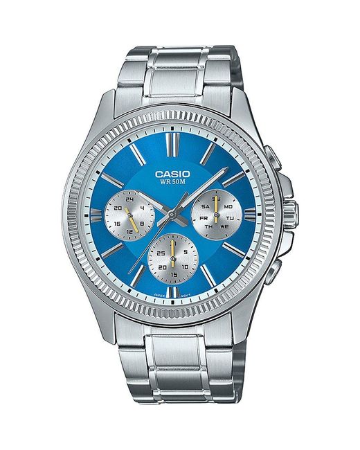 G-Shock Blue Collection Watch Mtp-1375Pd-2A2Vef Stainless Steel for men