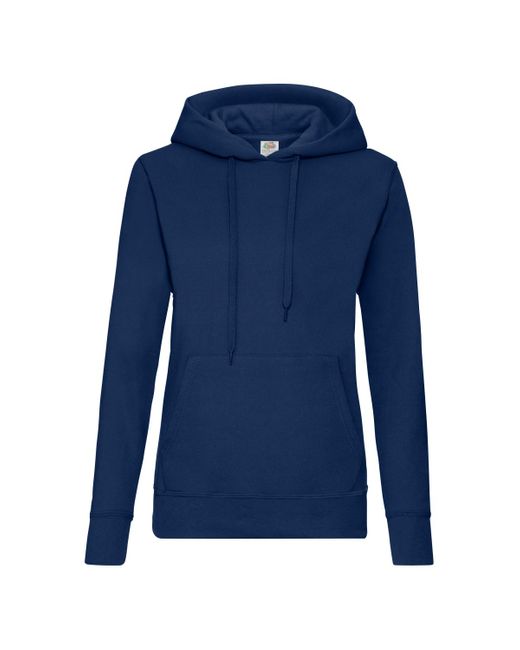 Fruit Of The Loom Blue Ladies Heather Classic Hoodie