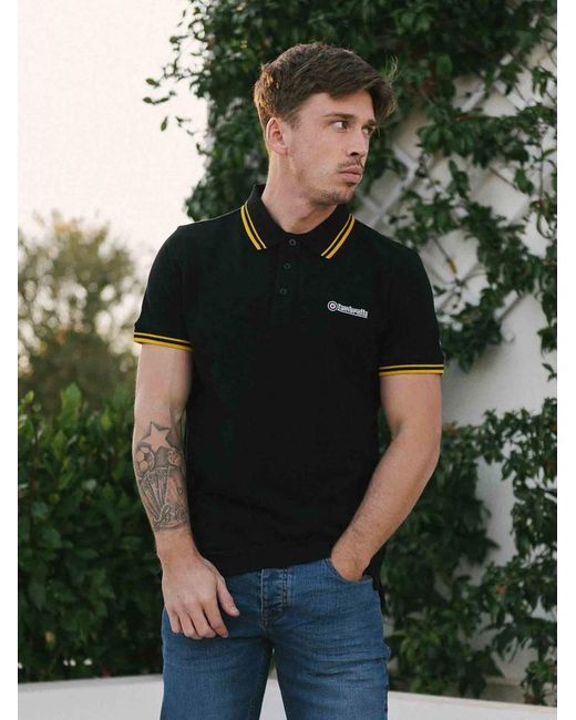 Lambretta Green Twin Tipped Polo Shirt Textile for men