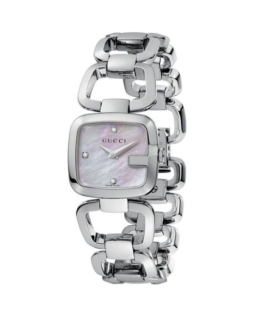 Gucci Metallic Ya125502 Ladies Mother Of Pearl Watch
