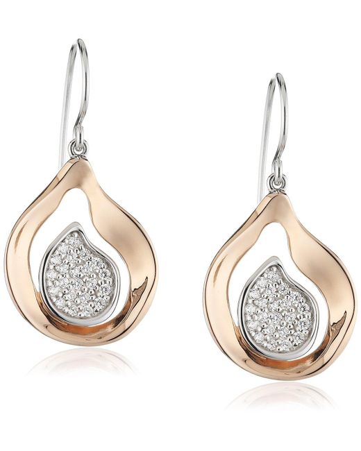 Orphelia Metallic 925 Sterling Drop Earrings