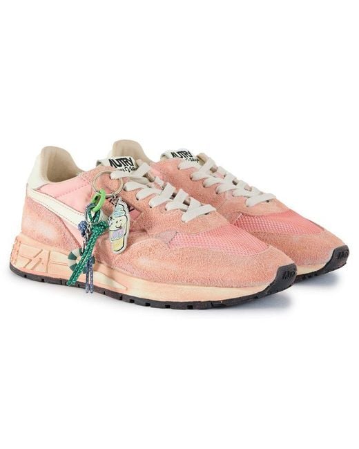 Autry Pink Reelwind Low Trainers