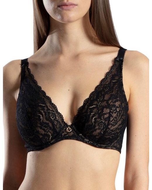 Aubade Black Hk12-02 Rosessence Comfort Triangle Bra