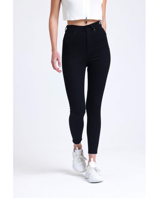 Hiccup Black High Waist Skinny Jeans