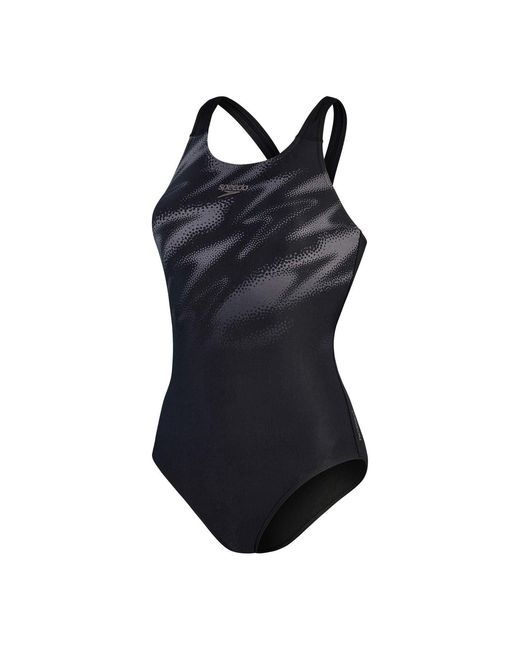 Speedo Blue Hyper Boom Abstract Patterned Swimsuit