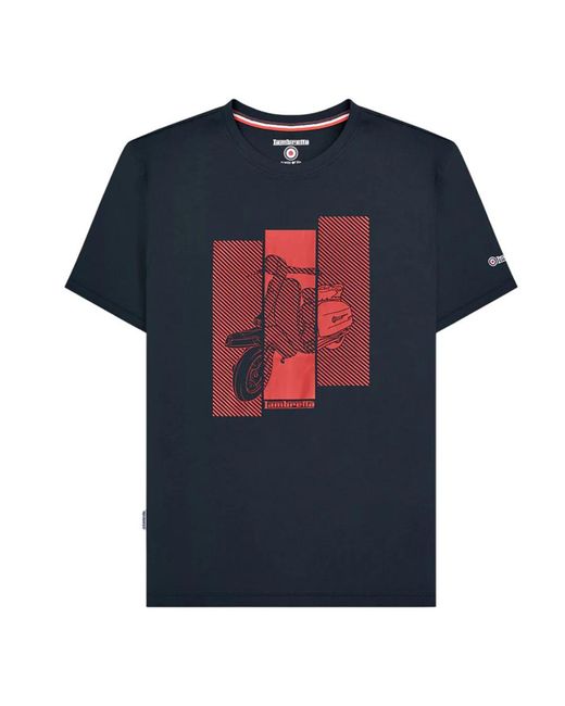Lambretta Blue Adult Scooter T-Shirt Cotton