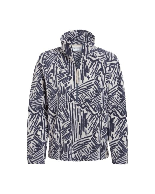 Craghoppers Blue Ladies Annjela Graphic Print Half Zip Fleece Top (Anthracite)