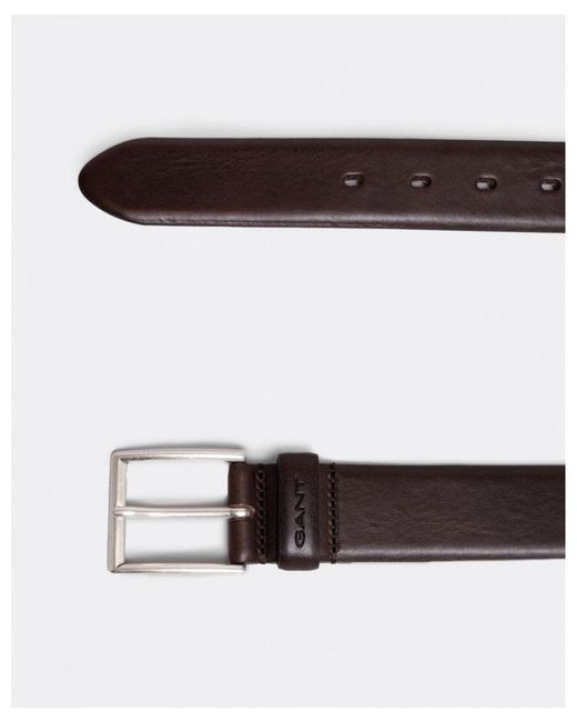 Gant Brown Classic Leather Belt for men