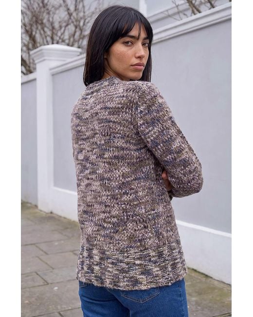 Roman Gray Petite Contrast Knitted Jumper