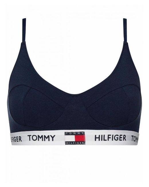 Tommy Hilfiger Blue Uw0Uw02242 T-Shirt Bralette Bra