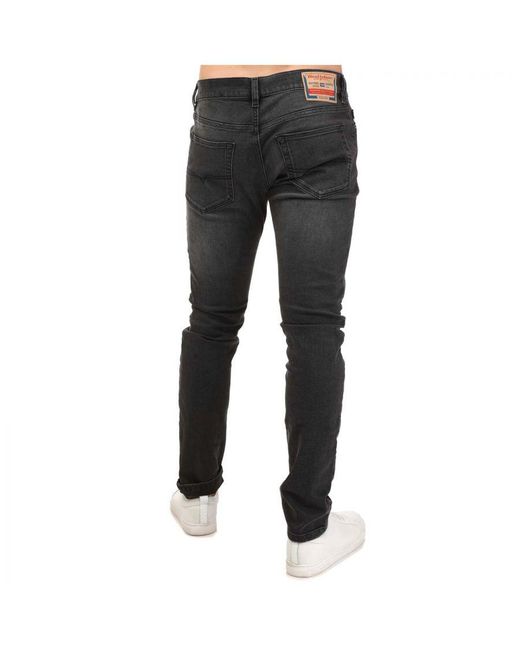 DIESEL Black D-Luster Slim Jeans for men