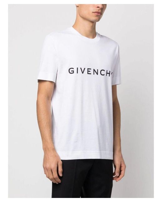 Givenchy T-shirt Met Logoprint In Wit in het White voor heren