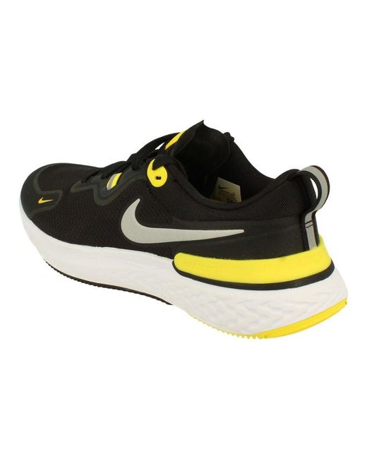 Nike Black React Miler S Running Trainers Cw1777 Sneakers Shoes for men