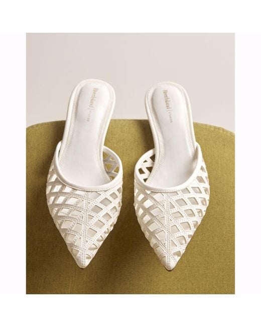 River Island Natural Lattice Mule Court Heels Pu