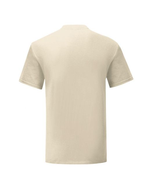 Fruit Of The Loom Natural Iconic T-Shirt (Pack Of 5) for men