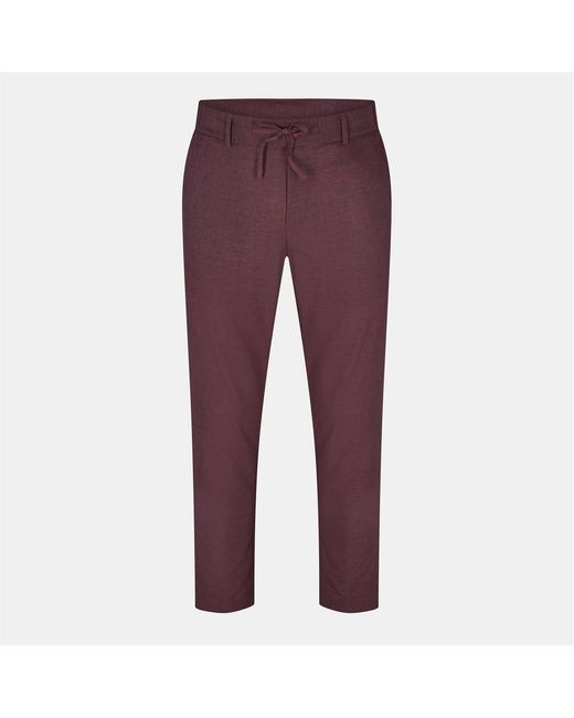 Boss Purple Genius Solid Patterned Straight Chinos for men