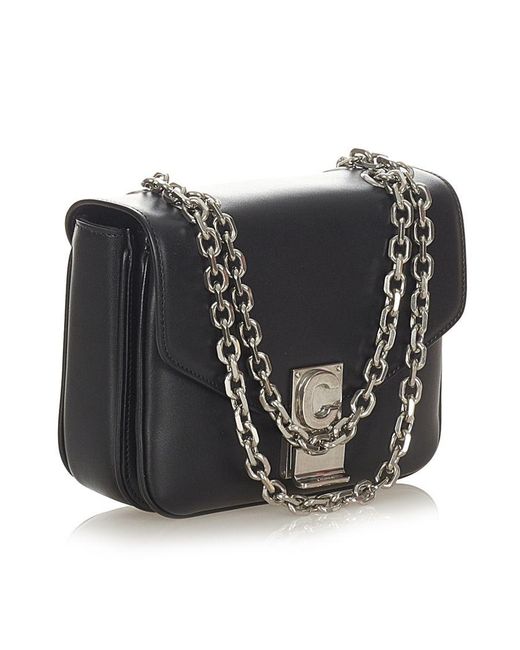Celine Vintage C Bag Leather Crossbody Bag Black | Lyst UK