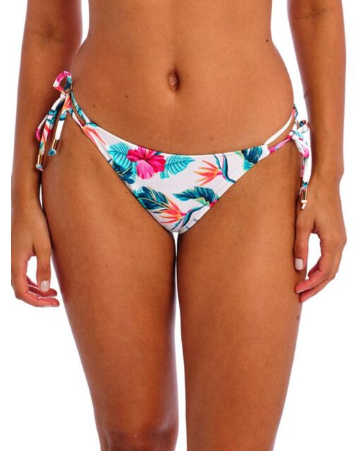 Freya Blue Palm Paradise Tie Side Bikini Brief